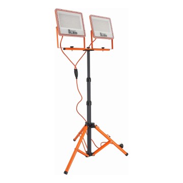 LED reflektors ar statīvu 2xLED/100W/230V 4500K IP65 oranžs