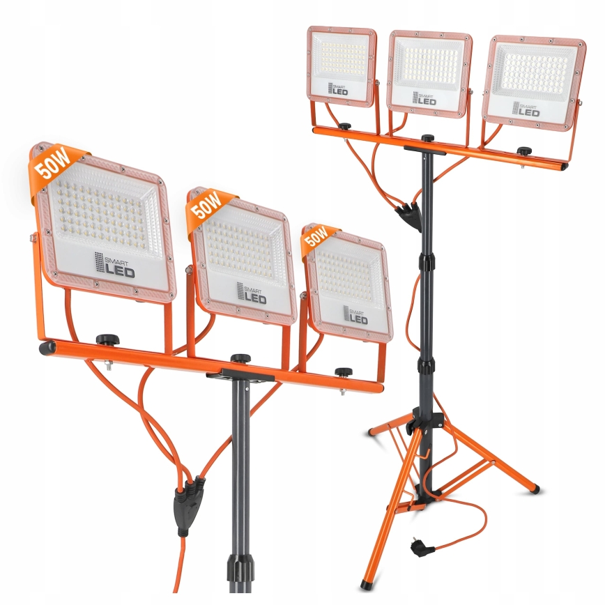 LED reflektors ar statīvu 3xLED/50W/230V 4500K IP65 oranžs