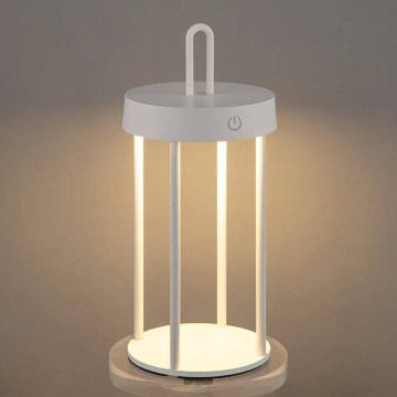 LED regulējama āra uzlādējama skārienjūtīga galda lampa GENTLE LED/1,5W/3,7V 3000 mAh IP44 balta