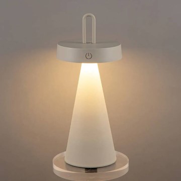 LED regulējama āra uzlādējamā skārienjutīgā galda lampa HALO LED/1,5W/3,7V 3000 mAh IP44 pelēka