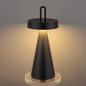 LED regulējama āra uzlādējamā skārienvadāma galda lampa HALO LED/1,5W/3,7V 3000 mAh IP44 melna