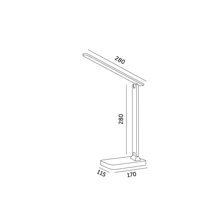 LED regulējama galda lampa NOBLITE N LED/7W/230V 3000/4000/6500K balta