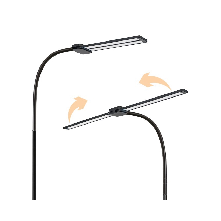 LED regulējamā grīdas lampa TEILO LED/14W/230V 3000/4000/6000K melna