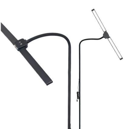 LED regulējamā grīdas lampa TEILO LED/14W/230V 3000/4000/6000K melna