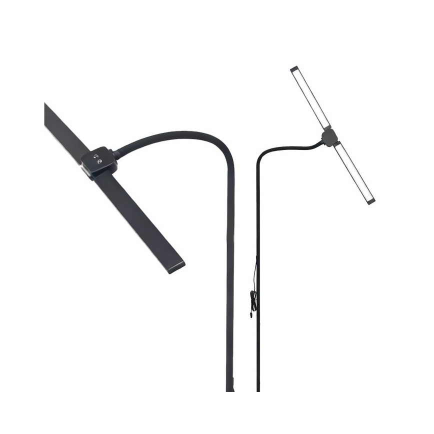 LED regulējamā grīdas lampa TEILO LED/14W/230V 3000/4000/6000K melna