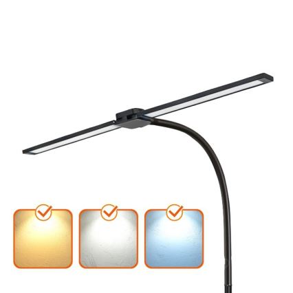 LED regulējamā grīdas lampa TEILO LED/14W/230V 3000/4000/6000K melna