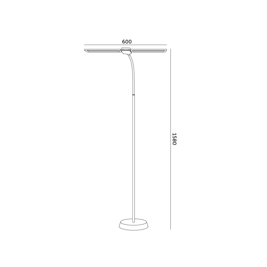 LED regulējamā grīdas lampa TEILO LED/14W/230V 3000/4000/6000K melna