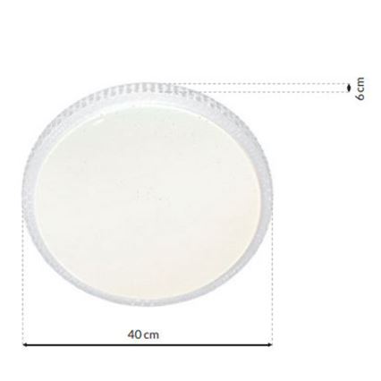 LED regulējams griestu gaismeklis CRUZ LED/40W/230V 2000lm + tālvadība