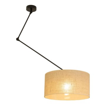LED regulējama griestu lampa uz stieņa GORTA 1xE27/60W/230V džuta