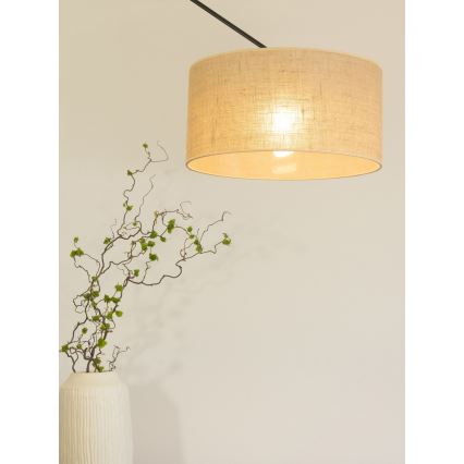 LED regulējama griestu lampa uz stieņa GORTA 1xE27/60W/230V džuta