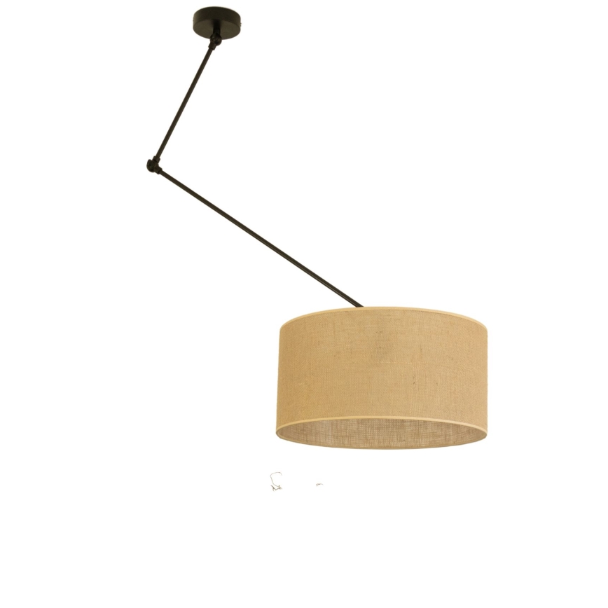 LED regulējama griestu lampa uz stieņa GORTA 1xE27/60W/230V džuta