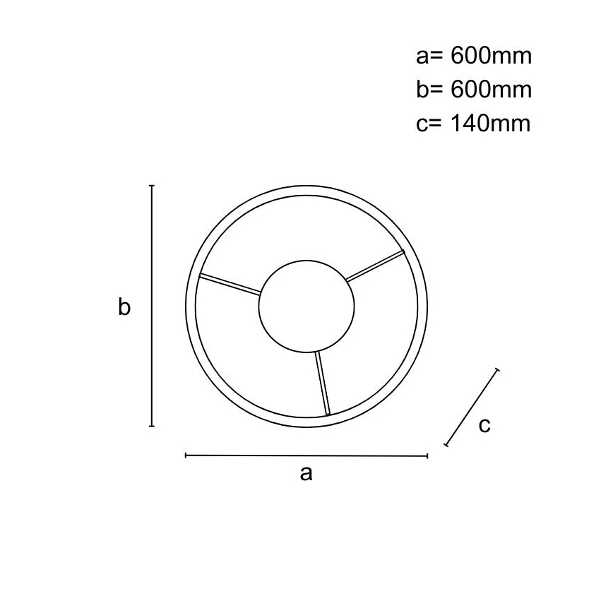 LED regulējama griestu lustra LED/55W/230V 3000-6500K + ar tālvadību