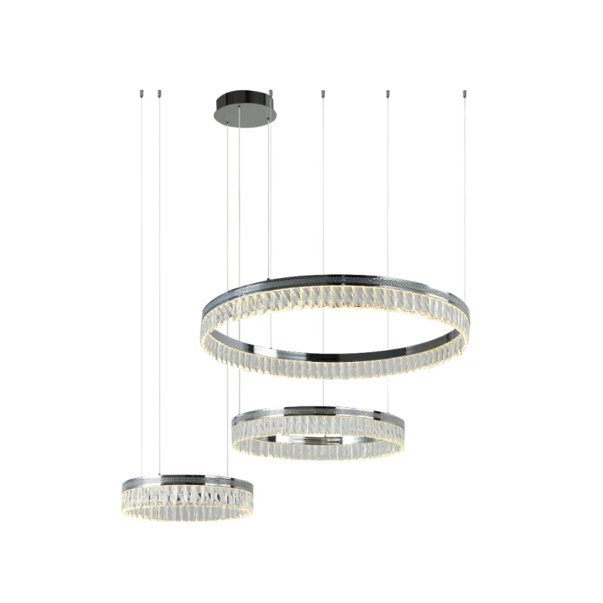 Regulējams LED kristāllustrs uz troses THALIA LED/120W/230V 3000-6000K + tālvadības pults