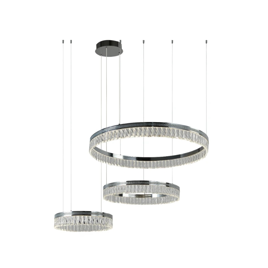 Regulējams LED kristāllustrs uz troses THALIA LED/120W/230V 3000-6000K + tālvadības pults
