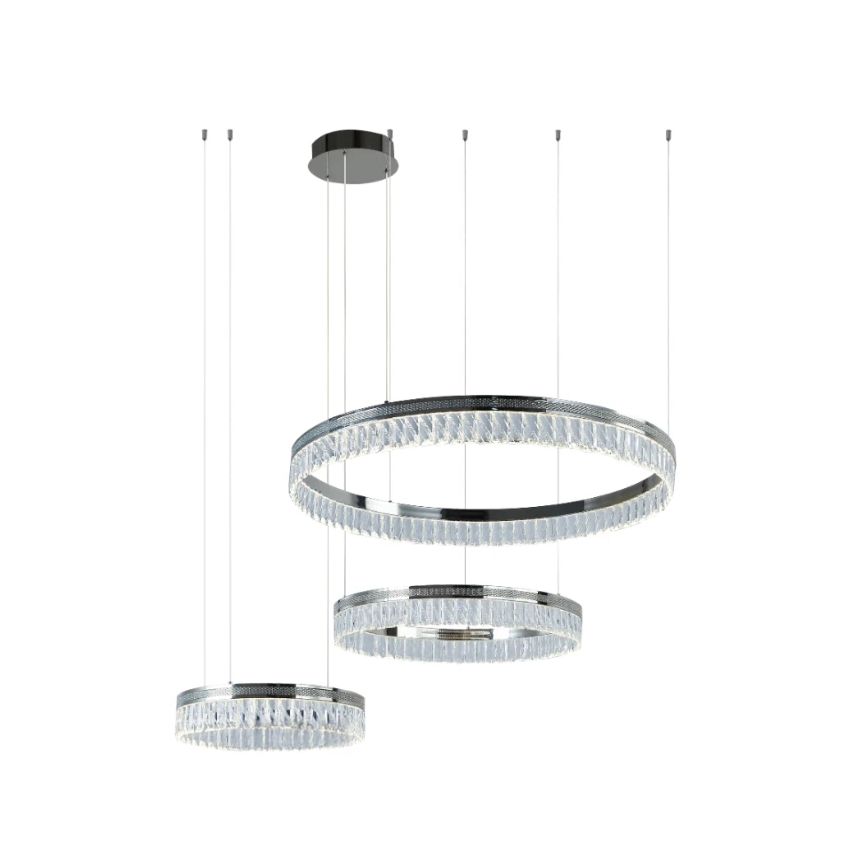 Regulējams LED kristāllustrs uz troses THALIA LED/120W/230V 3000-6000K + tālvadības pults
