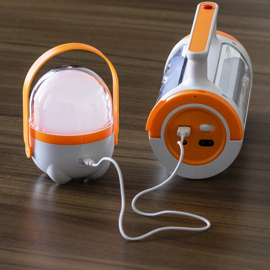 LED regulējama uzlādējama lampa 2in1 ar powerbankas funkciju LED/5W/230V 3500 mAh