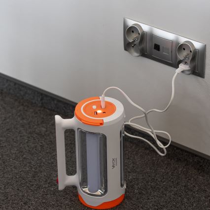 LED regulējama uzlādējama lampa 2in1 ar powerbankas funkciju LED/5W/230V 3500 mAh