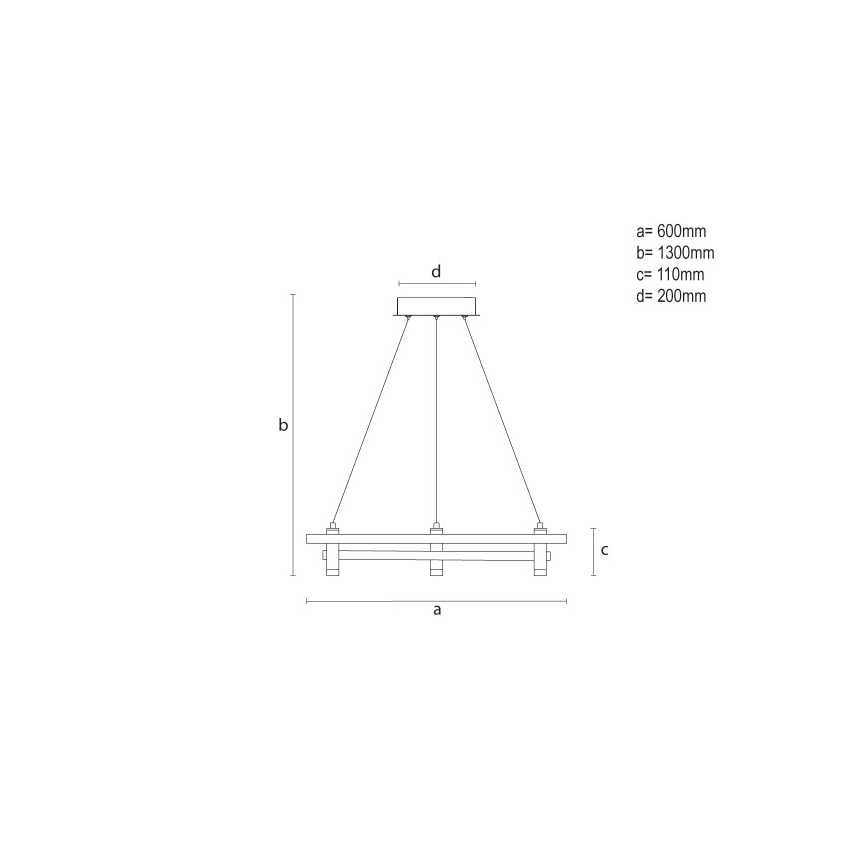 Regulējama LED lustra uz troses LED/100W/230V 3000-6500K Ø 60 cm + tālvadības pults