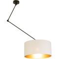LED regulējama lustra uz stieņa GORTA 1xE27/60W/230V balta/zelta