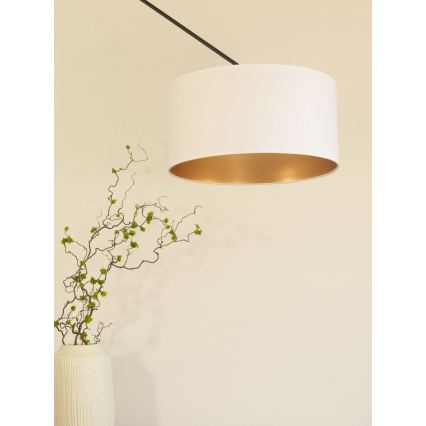 LED regulējama lustra uz stieņa GORTA 1xE27/60W/230V balta/zelta