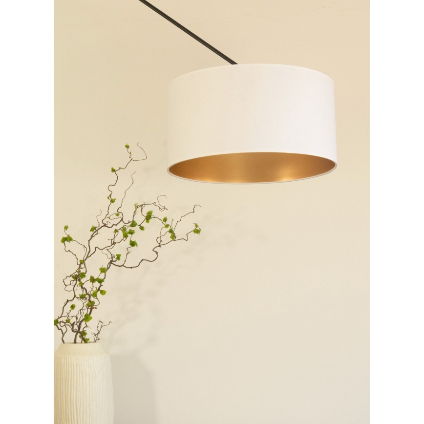 LED regulējama lustra uz stieņa GORTA 1xE27/60W/230V balta/zelta