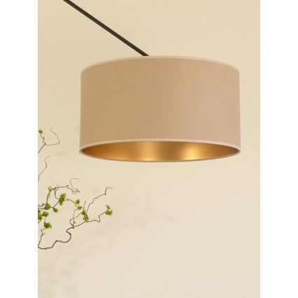 LED regulējama lustra uz stieņa GORTA 1xE27/60W/230V bēša/zelta