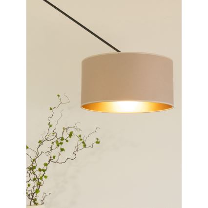 LED regulējama lustra uz stieņa GORTA 1xE27/60W/230V bēša/zelta