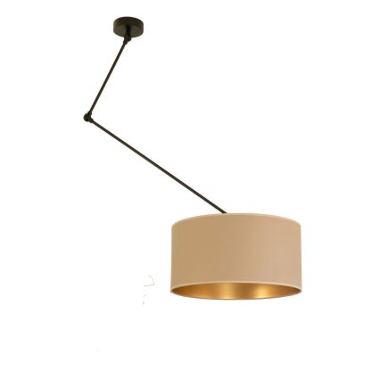 LED regulējama lustra uz stieņa GORTA 1xE27/60W/230V bēša/zelta