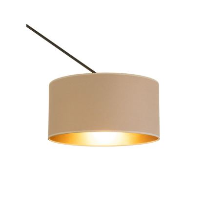 LED regulējama lustra uz stieņa GORTA 1xE27/60W/230V bēša/zelta