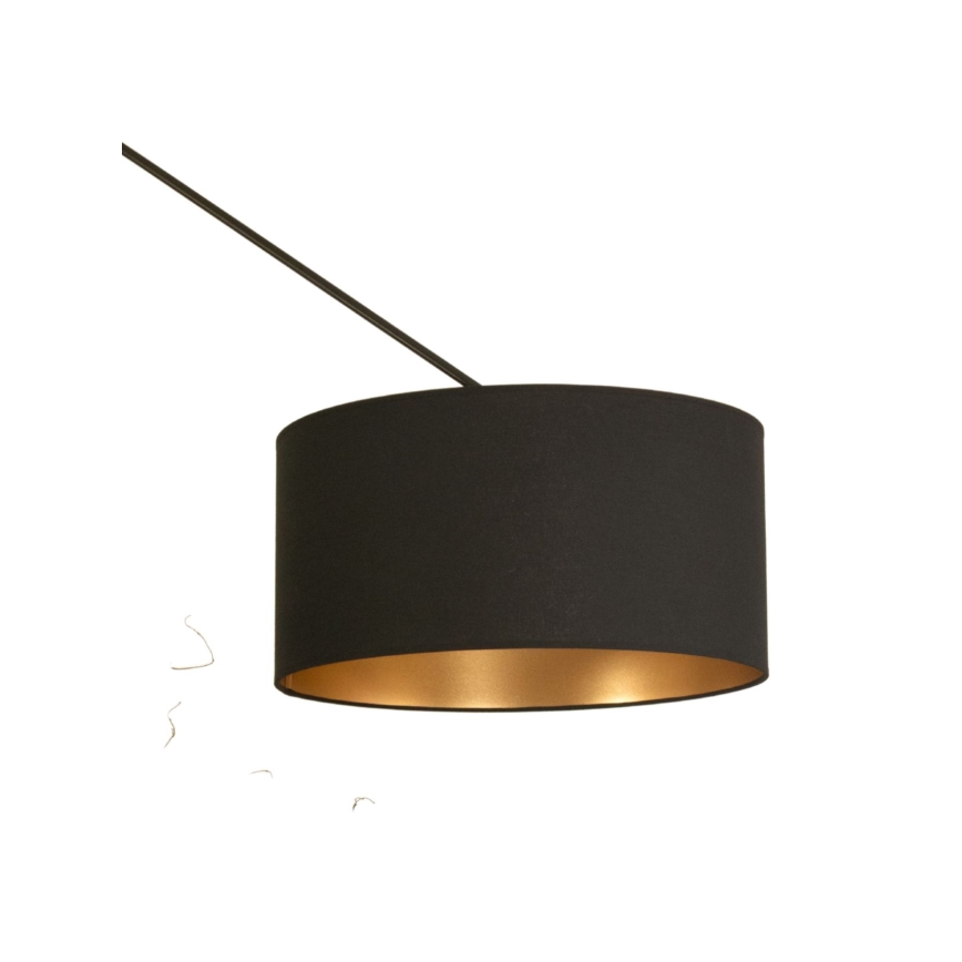 LED regulējama lustra uz stieņa GORTA 1xE27/60W/230V melna/zelta