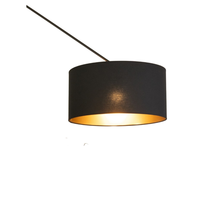 LED regulējama lustra uz stieņa GORTA 1xE27/60W/230V melna/zelta