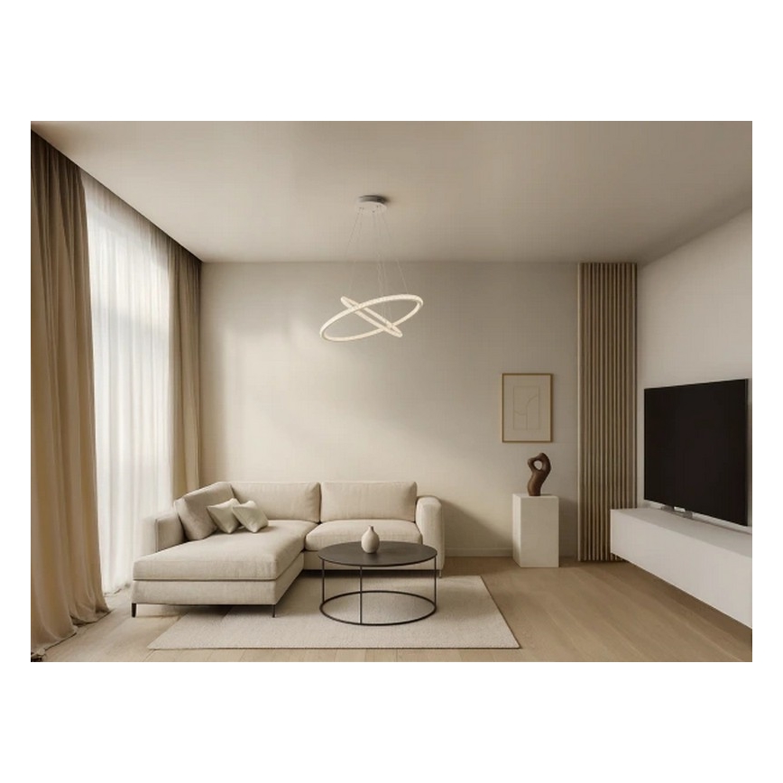 LED regulējama lustra uz troses LED/150W/230V 3000-6500K + tālvadības pults