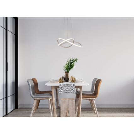 LED aptumšojama lustra uz troses LED/85W/230V 3000-6500K Ø 60 cm + tālvadības pults