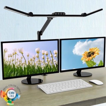 LED regulējama pieskāriena elastīga galda lampa LED/24W/230V 3000-6500K CRI 92 melna