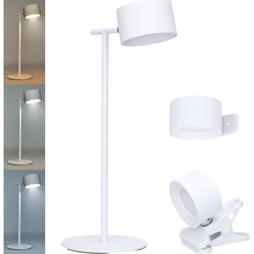 LED regulējama pieskāriena uzlādes lampa 3in1 LED/4W/2000 mAh 3000/4000/6500K balta