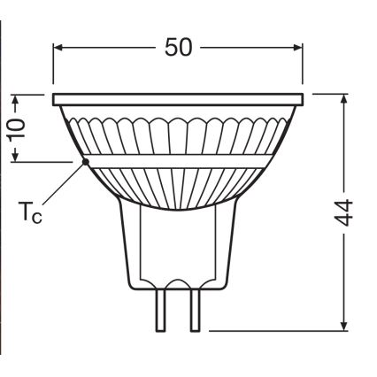 LED dimmējamā reflektora spuldze MR16 GU5,3/3,4W/12V 4000K 36° CRI 90 - Ledvance
