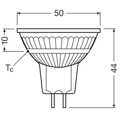 LED aptumšojama reflektora spuldze MR16 GU5,3/6,6W/12V 3000K 36° CRI 97 - Ledvance
