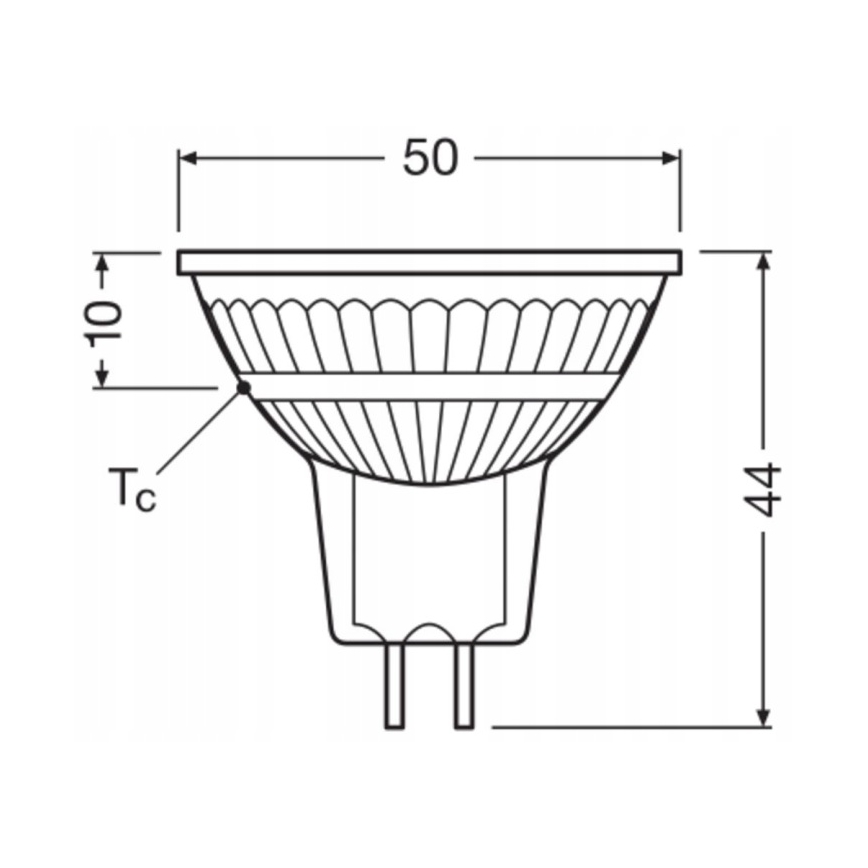 LED regulējamā reflektora spuldze MR16 GU5,3/6,8W/12V 4000K 36° CRI 90 - Ledvance
