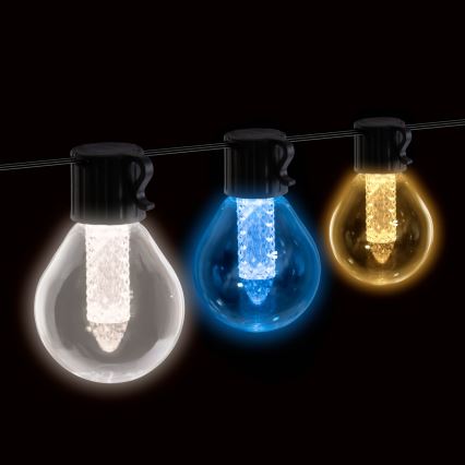 LED saules virtene ar regulējamu spilgtumu 15xLED/1,5W/3,7/5V 2700-10000K 2200 mAh 9 m IP65 melna + tālvadība