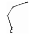 LED Regulējamā skārienvadāmā elastīgā galda lampa ar skavu LED/12W/230V 3000/4000/6000K melna
