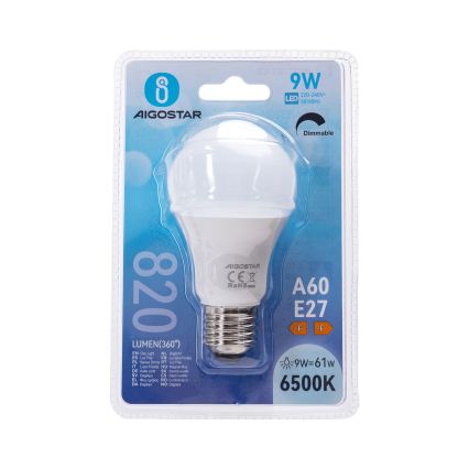 LED regulējamā spuldze A60 E27/9W/230V 6500K - Aigostar