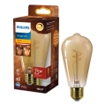 LED regulējama spuldze VINTAGE Philips ST64 E27/3,1W/230V 1800K