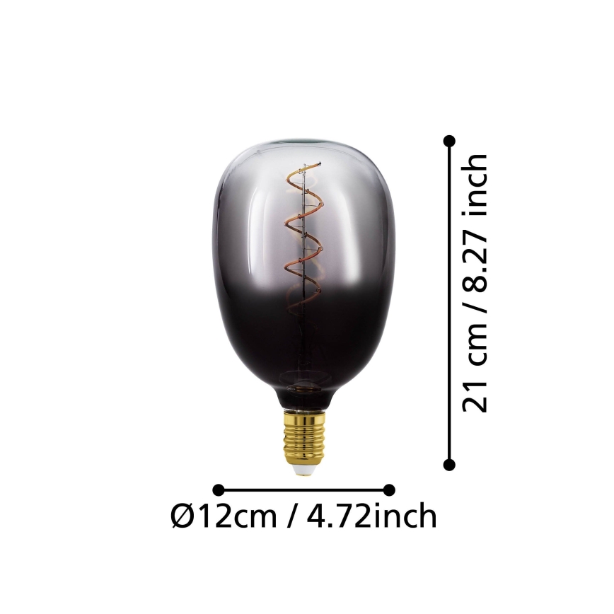 LED regulējama spuldze VINTAGE T120 E27/4W/230V 1800K dūmaina - Eglo 110227