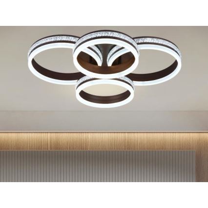 LED regulējama uz virsmas montējama griestu lustra LED/150W/230V 3000-6500K + tālvadības pults