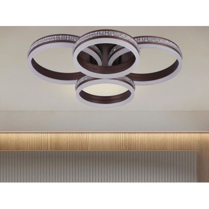 LED regulējama uz virsmas montējama griestu lustra LED/150W/230V 3000-6500K + tālvadības pults