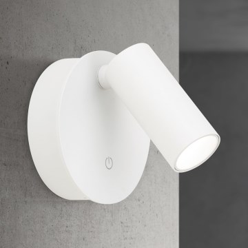 LED regulējama uzlādējama skārienjūtīga sienas punktveida lampa LUXY LED/1W/5V 2200 mAh 2700/3000/4000K balta