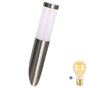 LED regulējams āra sienas gaismeklis LIVIA 1xE27/6W/230V 2700-6500K Wi-Fi IP44 sudraba