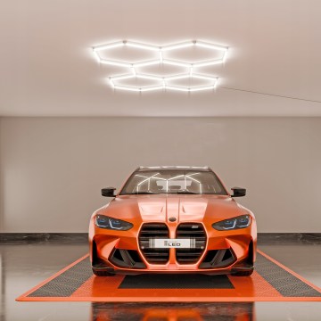 LED regulējams griestu gaismeklis HEXAGON LED/192W/85-265V 5000K 160x221 cm CRI 90 IP54 balts