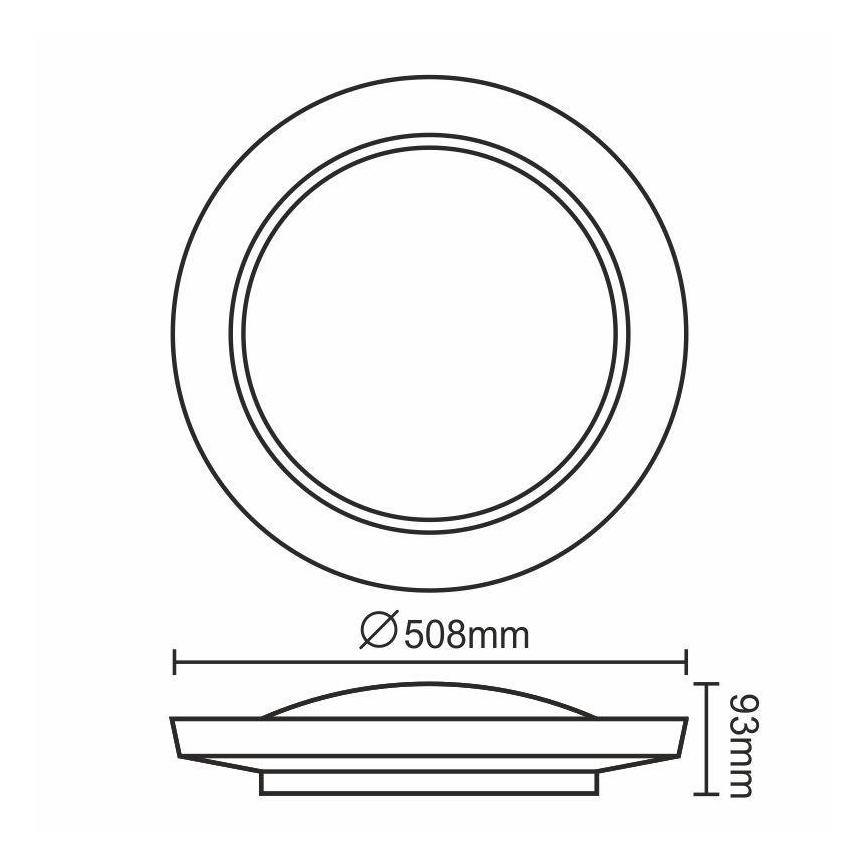 LED Regulējams griestu gaismeklis OPAL LED/24W/230V + tālvadības pults