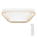 LED Regulējams griestu gaismeklis QUADRO LED/38W/230V 3000-6000K balts/zelts + tālvadība